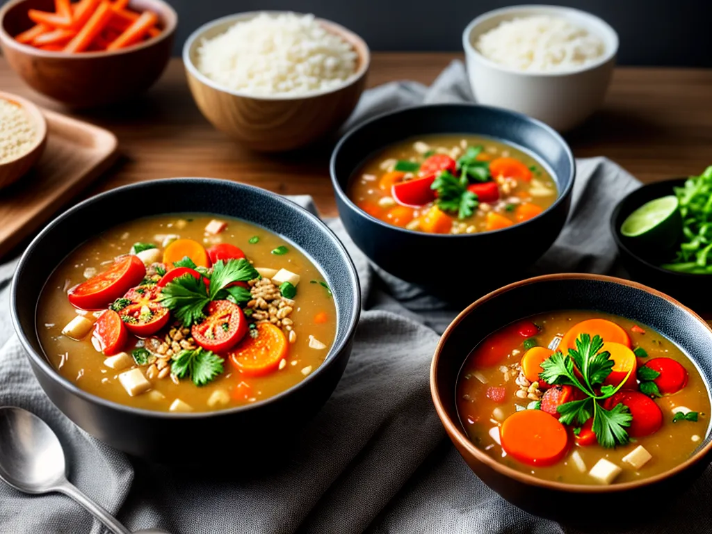 Fotos sopa colorida nutritiva 1