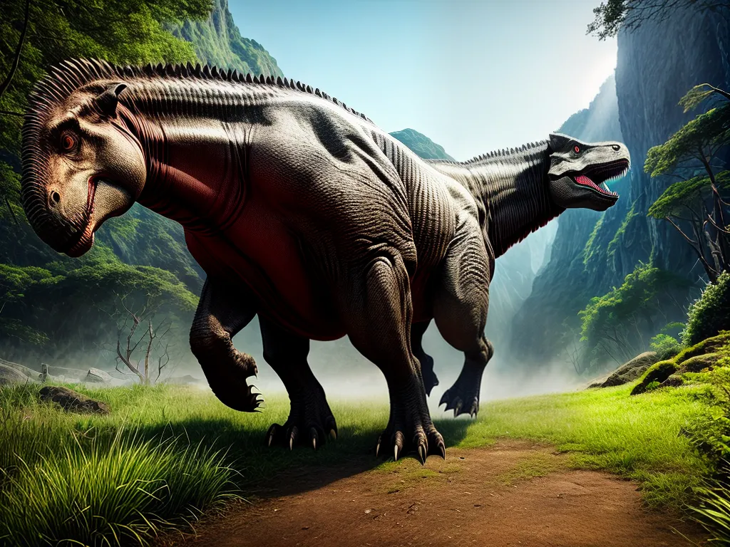 Fotos t rex sol paisagem jurassica