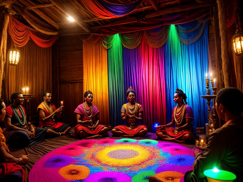 Fotos umbanda ritual espiritual colorido