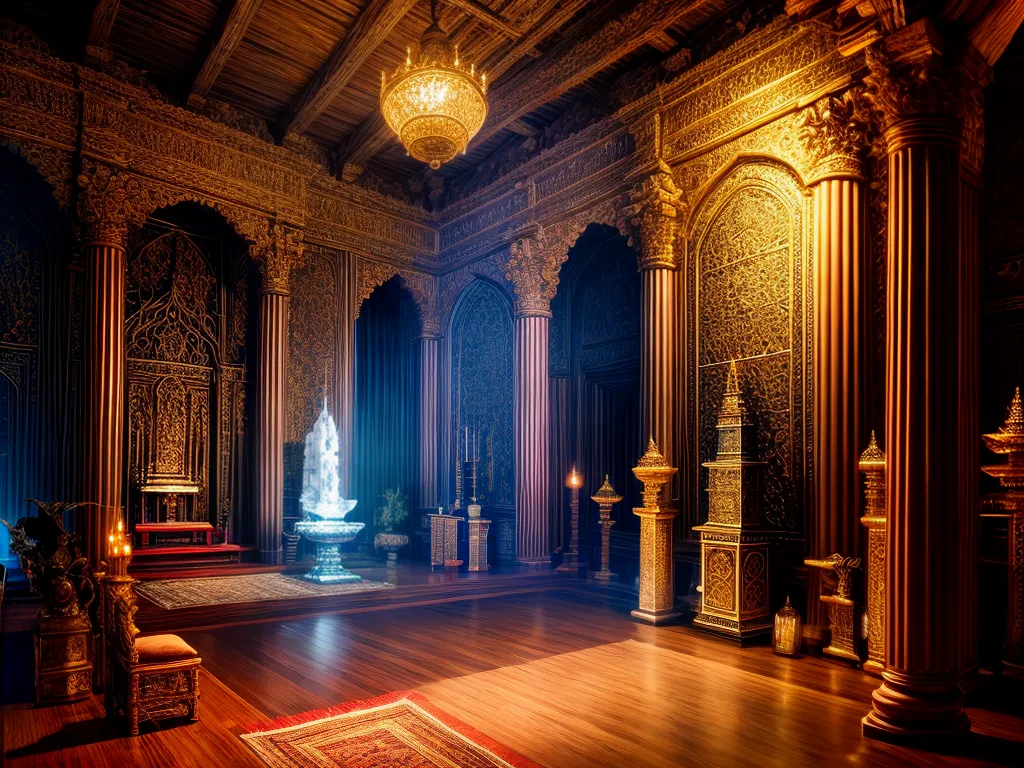 Fotos umbanda ritual mistico sala iluminada