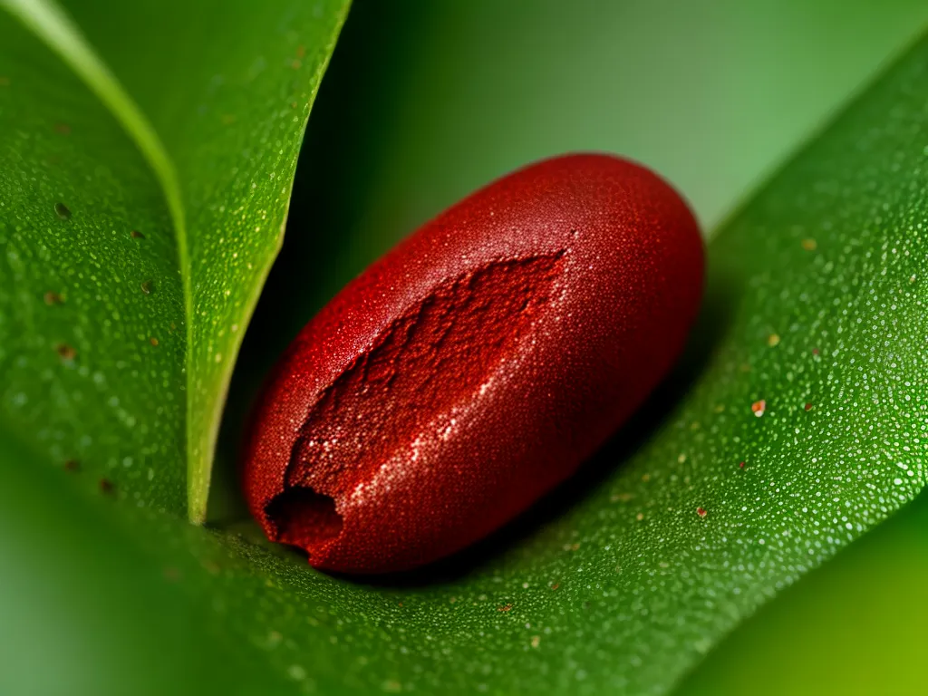 Fotos urucum semente vermelha folhas verdes