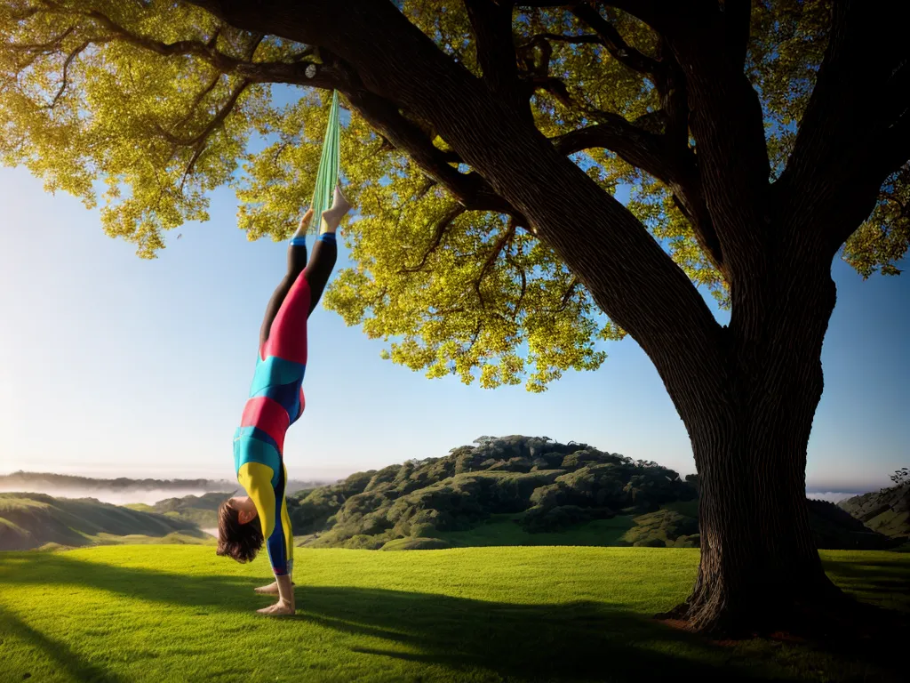 Fotos aereo yoga natureza serenidade
