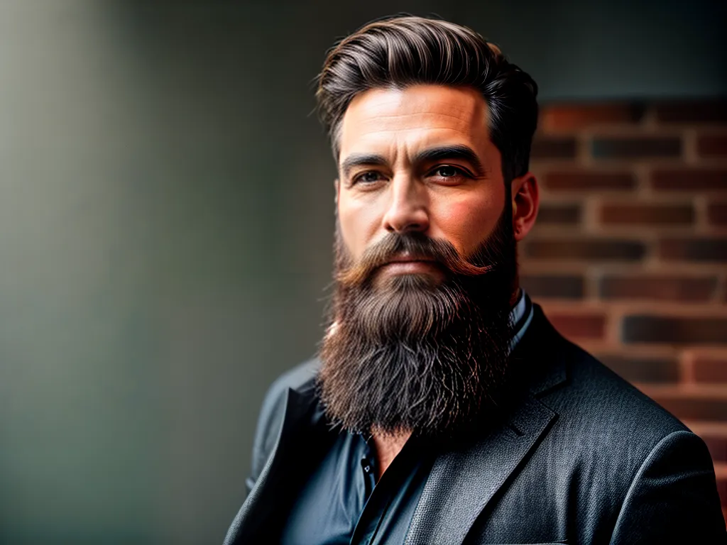 Fotos arte barba homem confiante