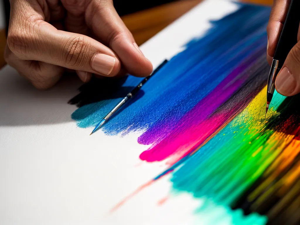 Fotos arte pincel maos cores canvas