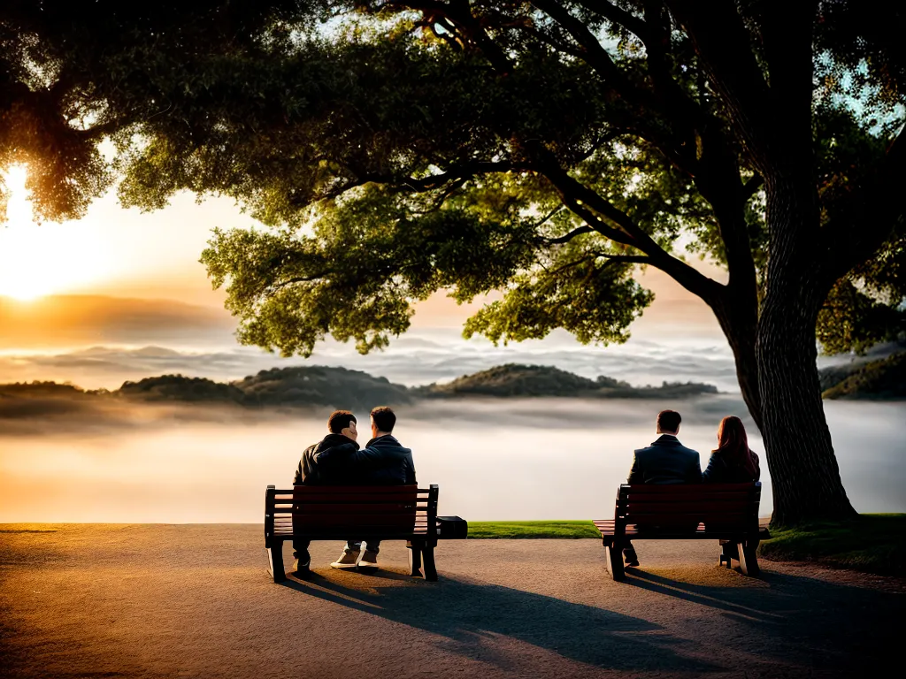 Fortalecendo o relacionamento através de companheirismo e empatia 2 Fotos conversa entardecer vinculo