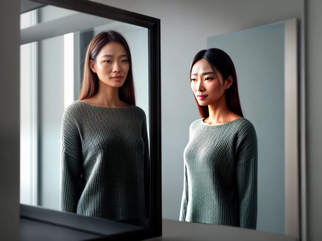 Fotos espelho transformando pensamentos negativos