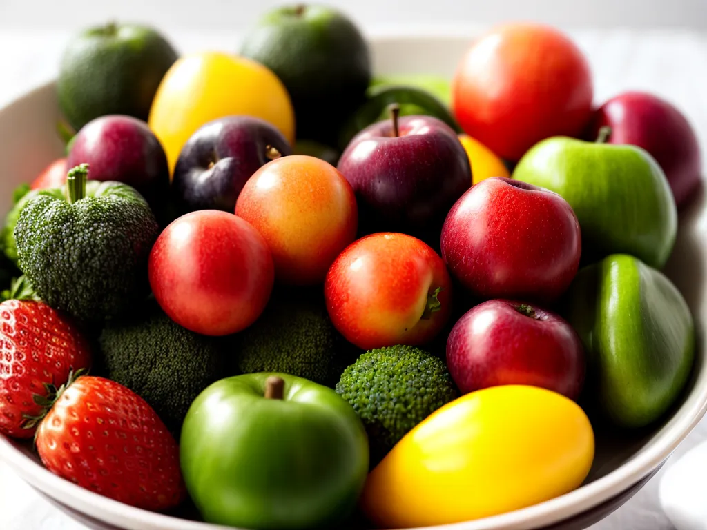 Fotos frutas legumes coloridos bowl