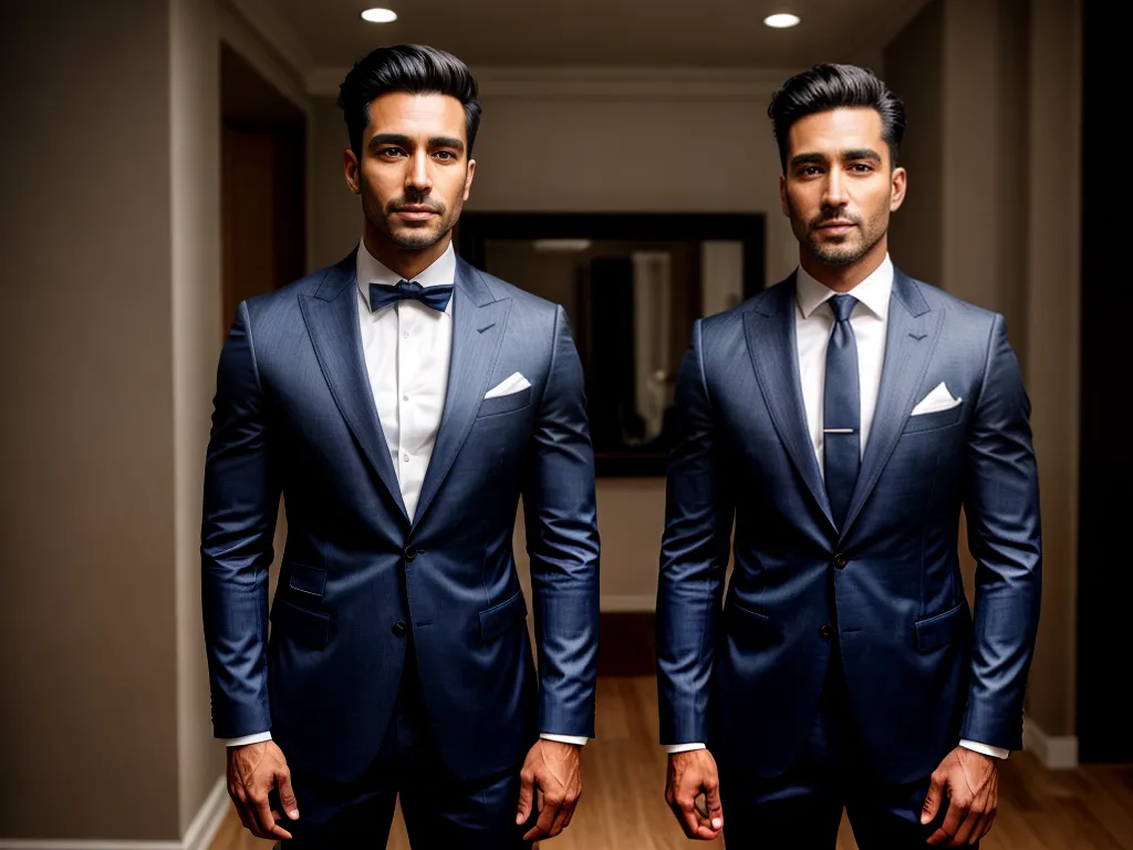 Guia para escolher o blazer perfeito para cada ocasião 3 Fotos homem espelho blazer azul sofisticado