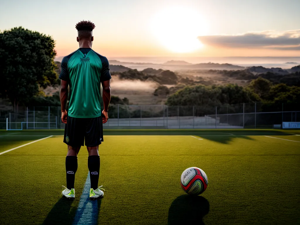 Fotos jogador futebol por do sol