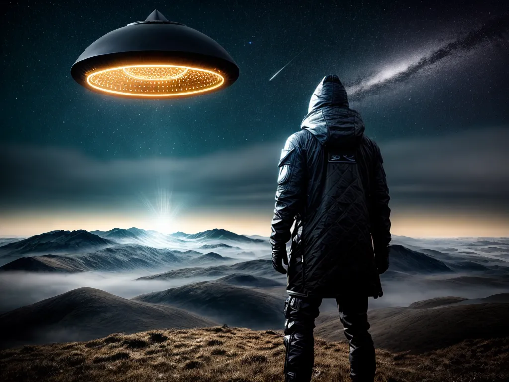 Fotos noite estrelada ufo misterio