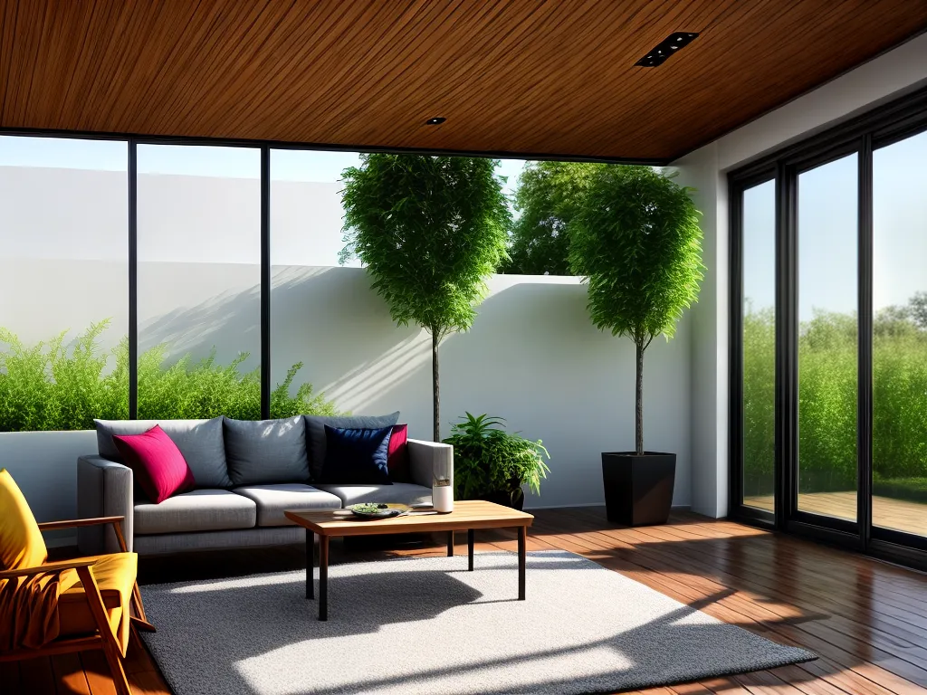 Fotos sala moderna janela jardim vertical