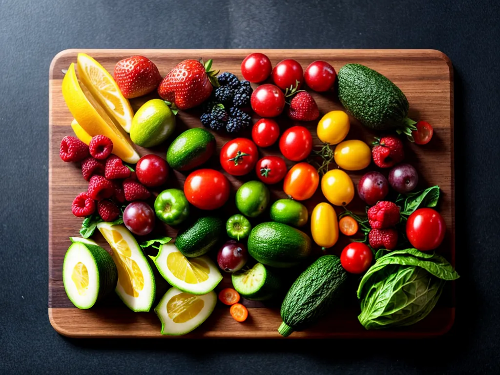 Fotos salada fresca frutas legumes coloridos 1