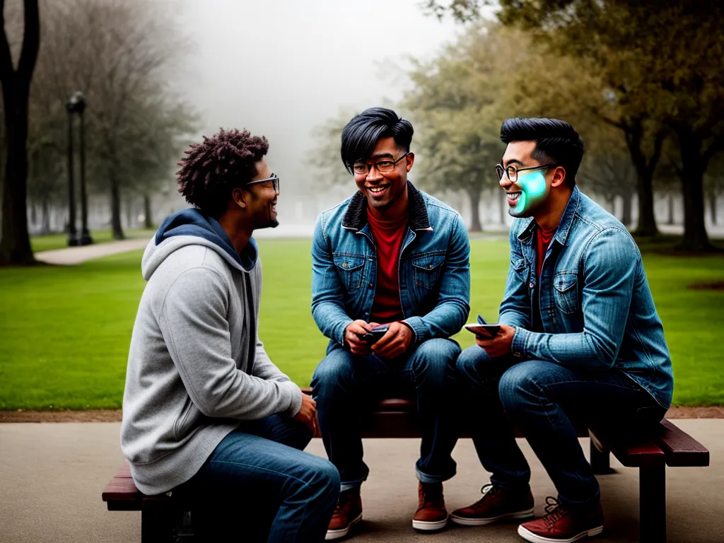 Fotos amizade masculina conversa parque