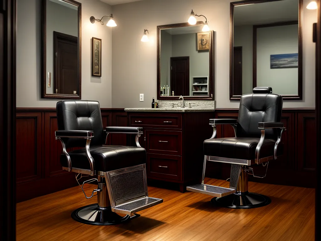 Fotos barbearia vintage cadeiras espelhos barbeiros