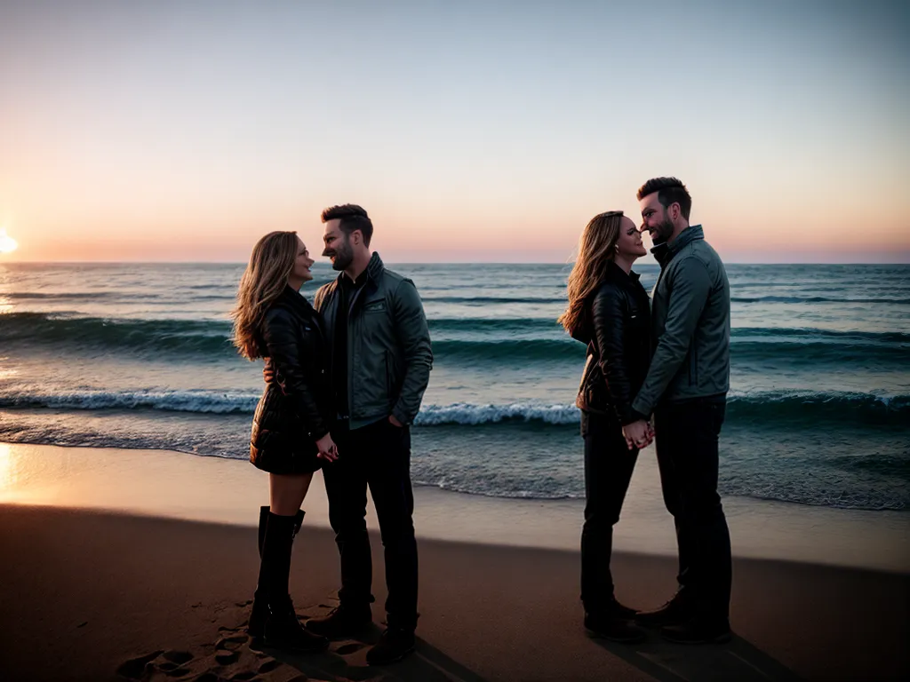 Fotos casal praia por do sol amor 1