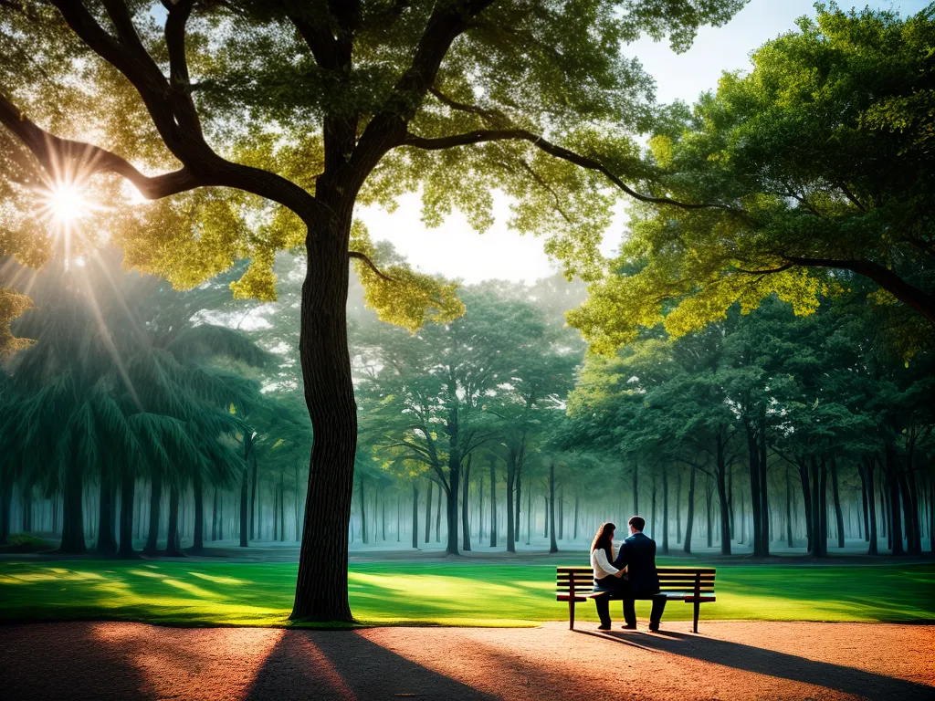 Fotos casal sorrindo banco parque luz sol