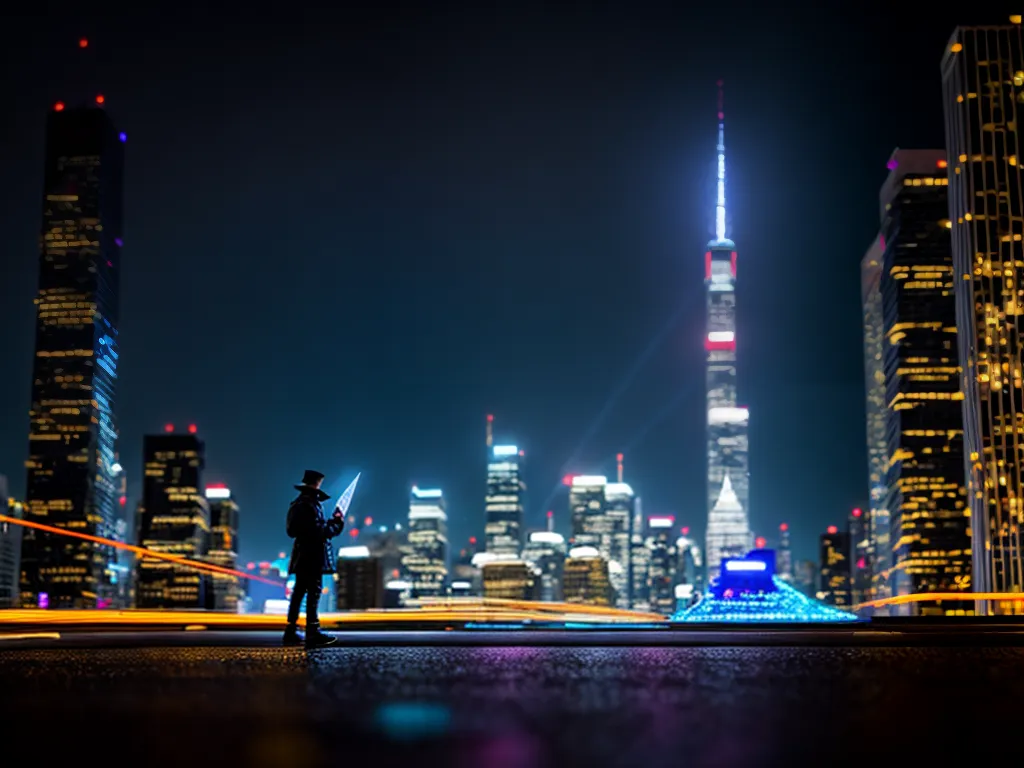 Fotos cidade noturna arranha ceus loteria