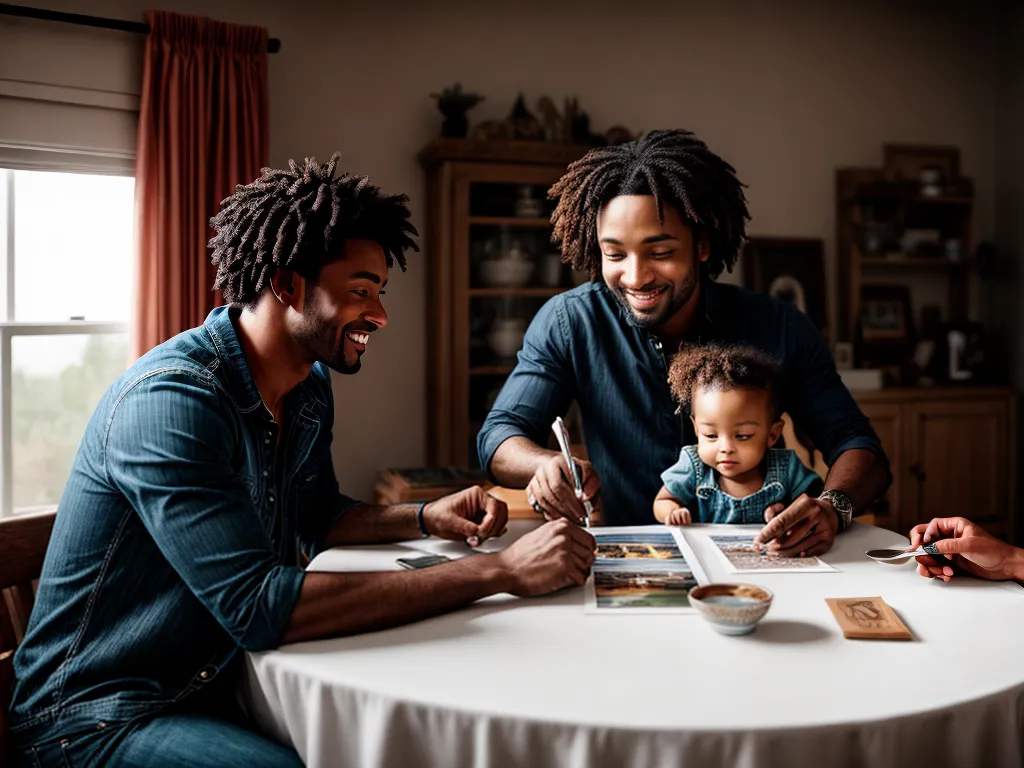 Fotos familia conversa heranca mesa decorada