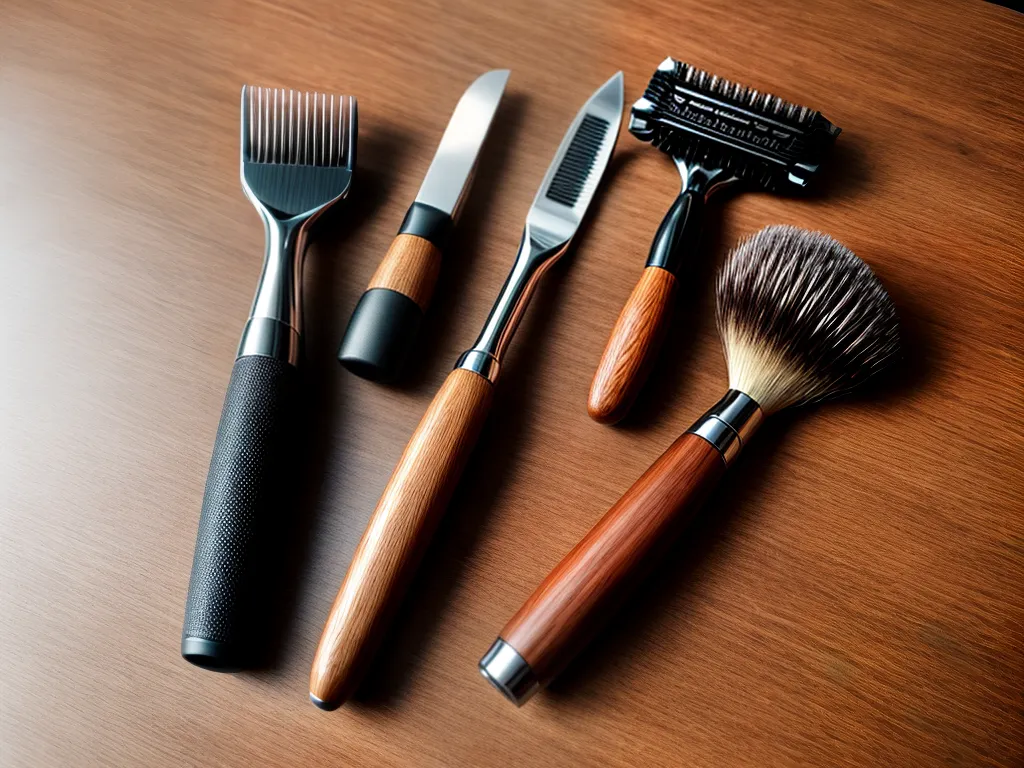 Fotos ferramentas higiene pessoal madeira