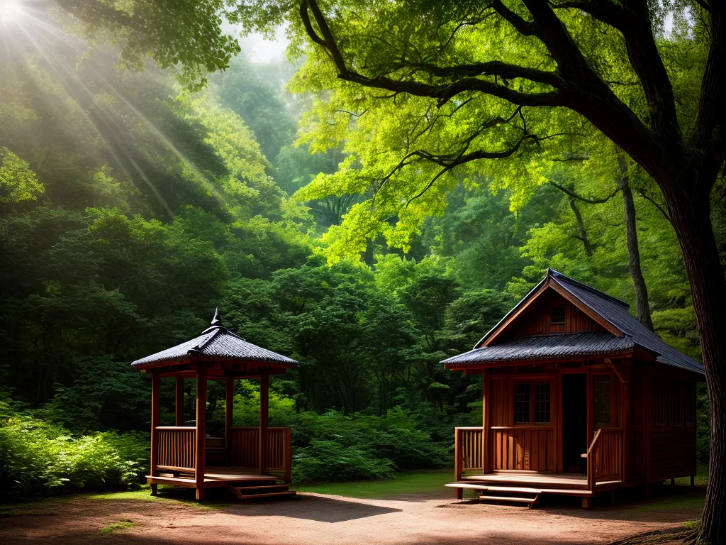 Fotos floresta meditacao hut serenidade