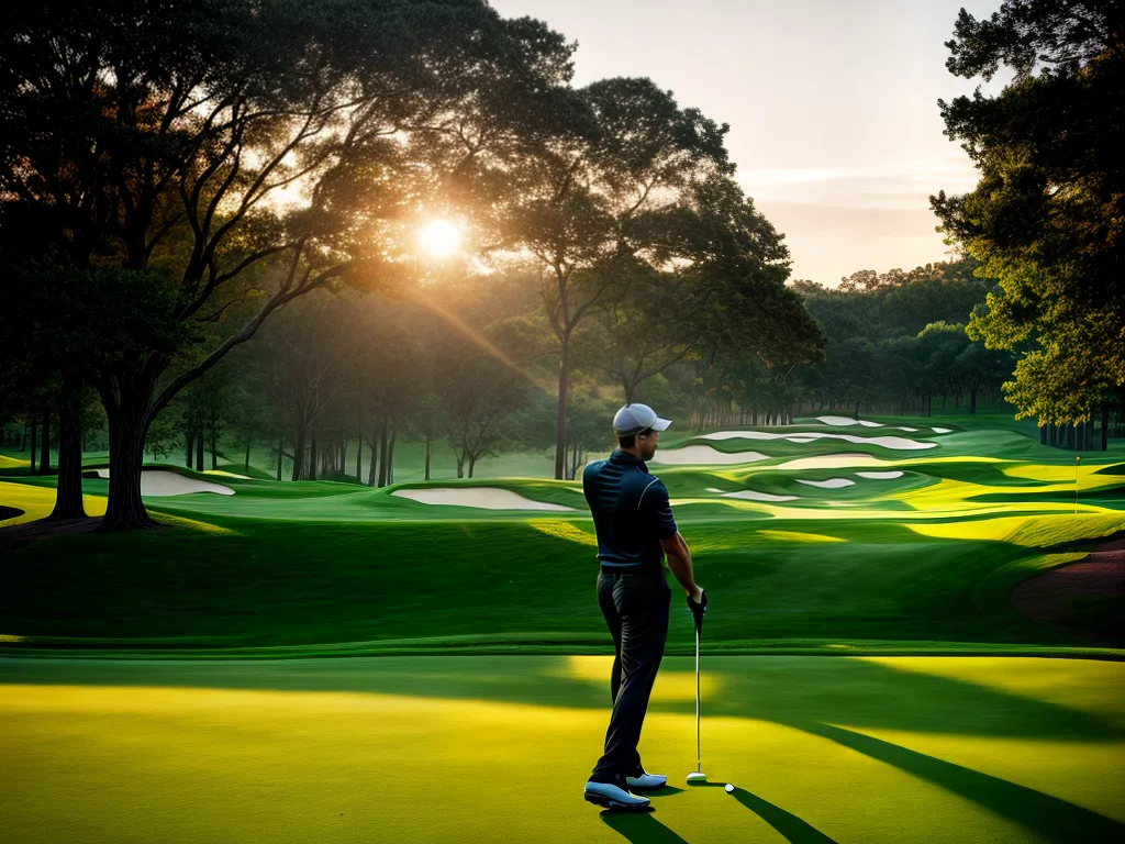 Fotos golfe sol brilhante jogador campo