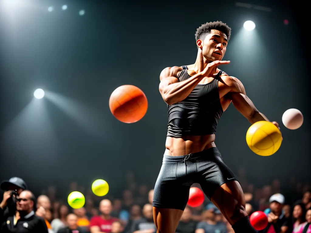 Fotos juggler mastery vibrant movement