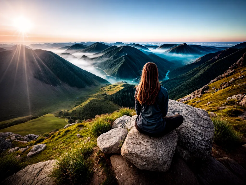 Fotos meditacao paz por do sol montanha