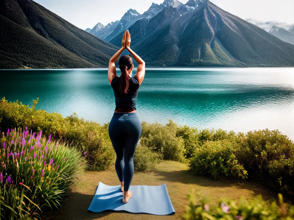 Fotos mulher yoga pose natureza