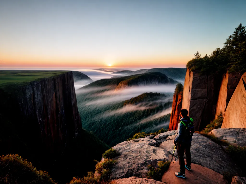 Fotos nascer do sol superacao pessoa cliff