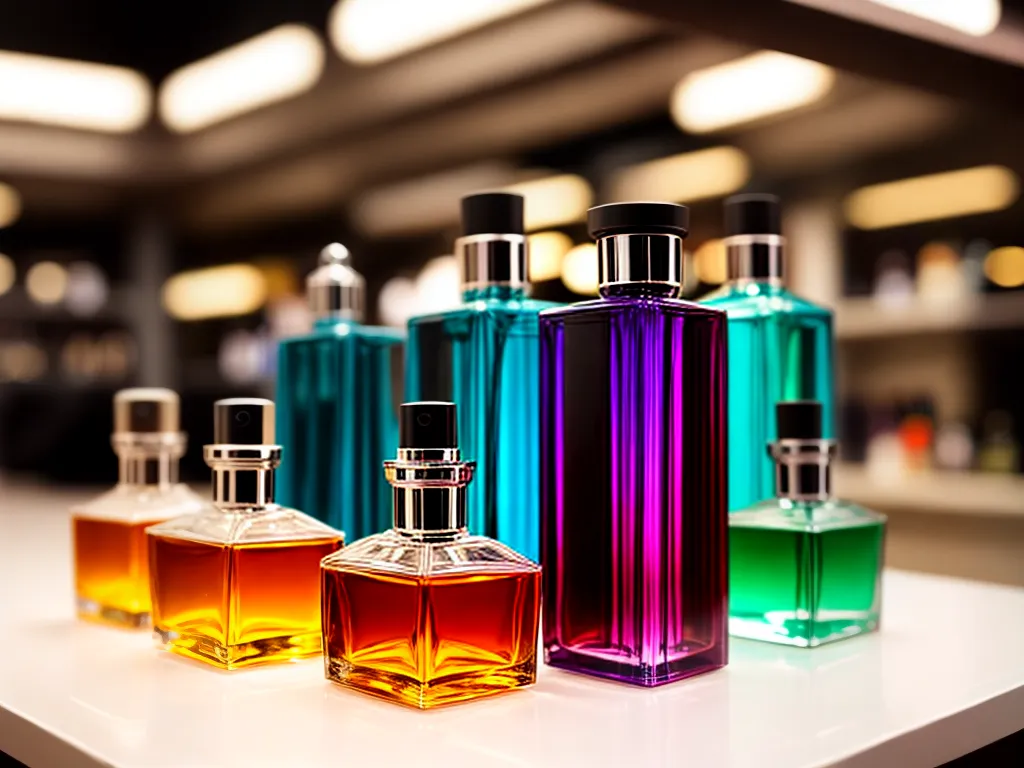 Fotos perfumes variedade cores design
