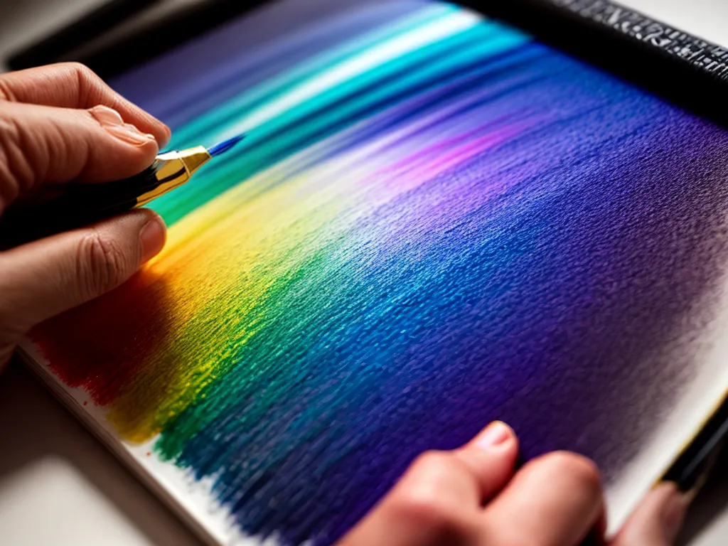 Fotos pintor maos coloridas arte paleta