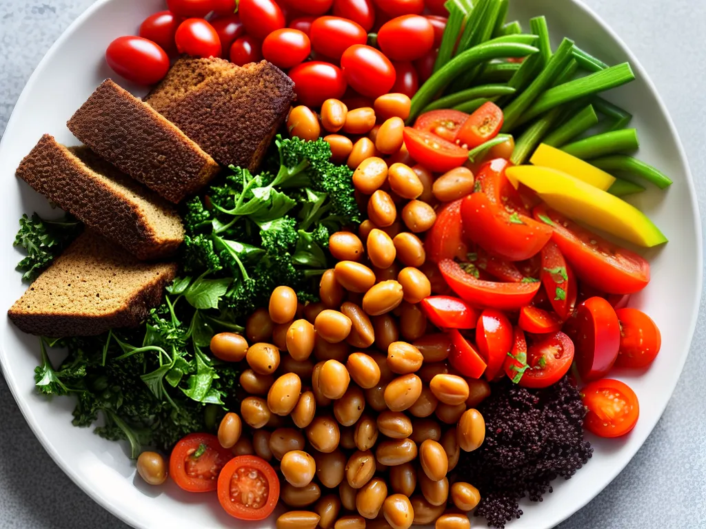 Fotos prato vegetariano colorido nutritivo