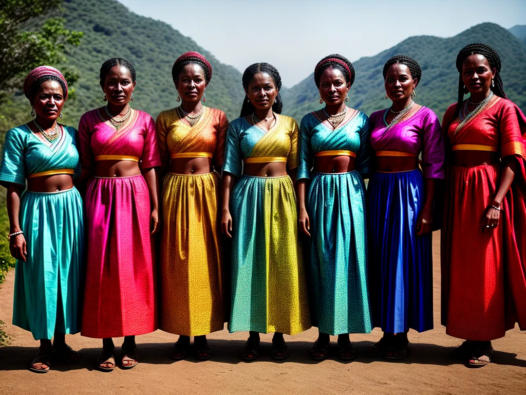 Fotos quilombola comunidade trajes coloridos