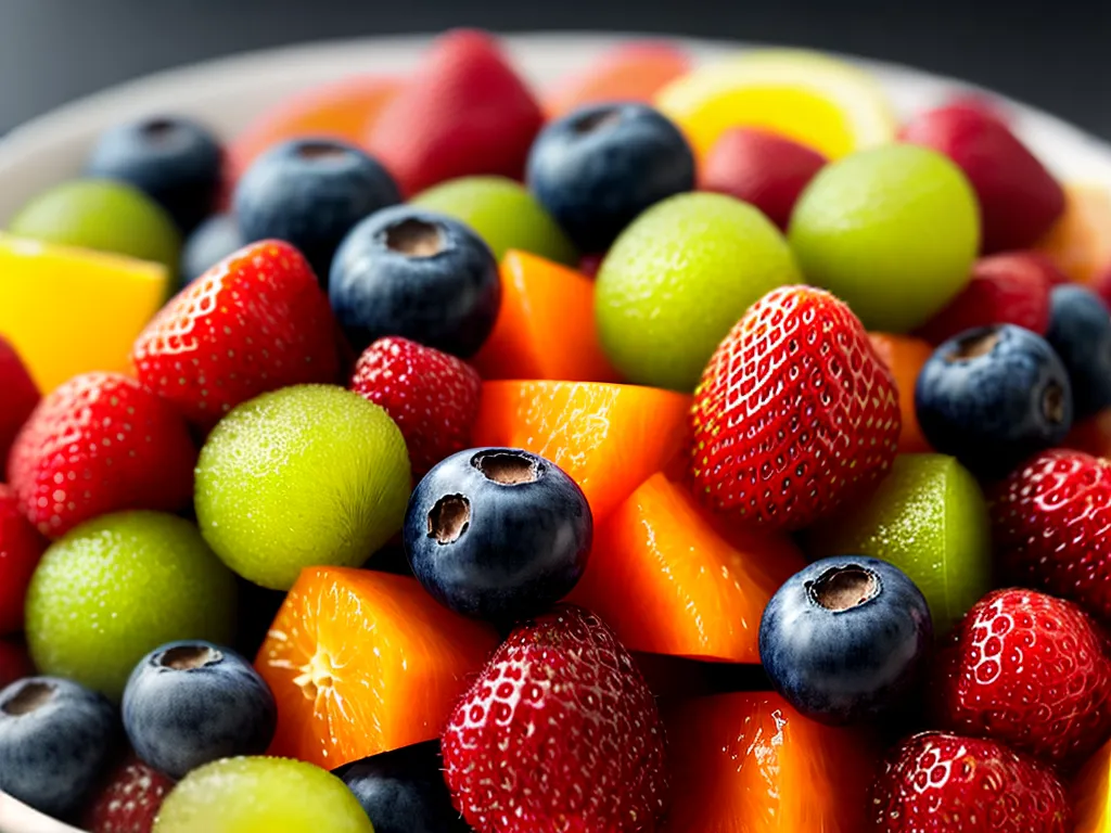 Fotos salada frutas coloridas nutricao