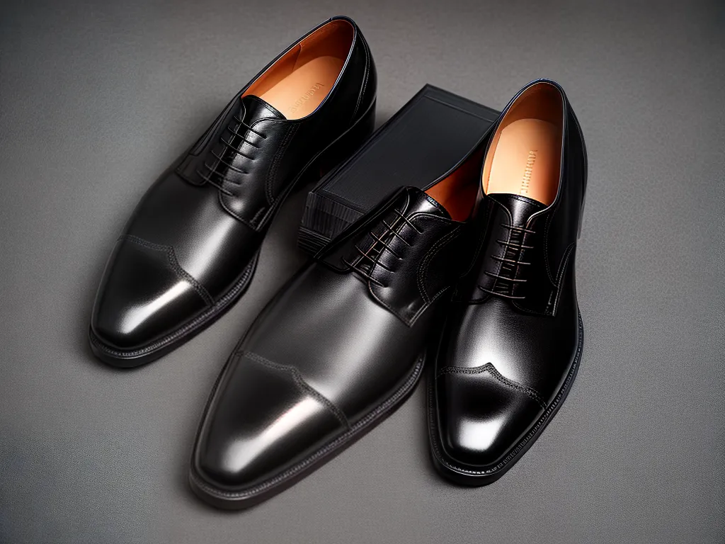 Fotos sapatos preto couro traje elegante