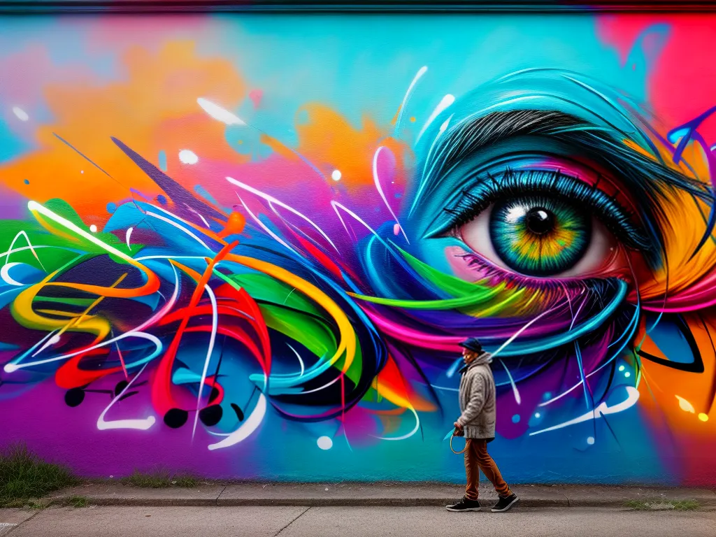 Fotos universo graffiti arte urbana colorida