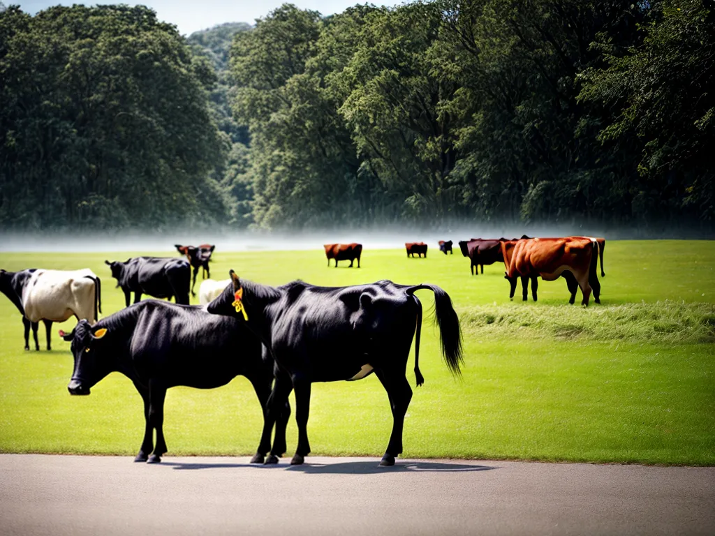 Fotos vaca destaque pasto verde saudavel