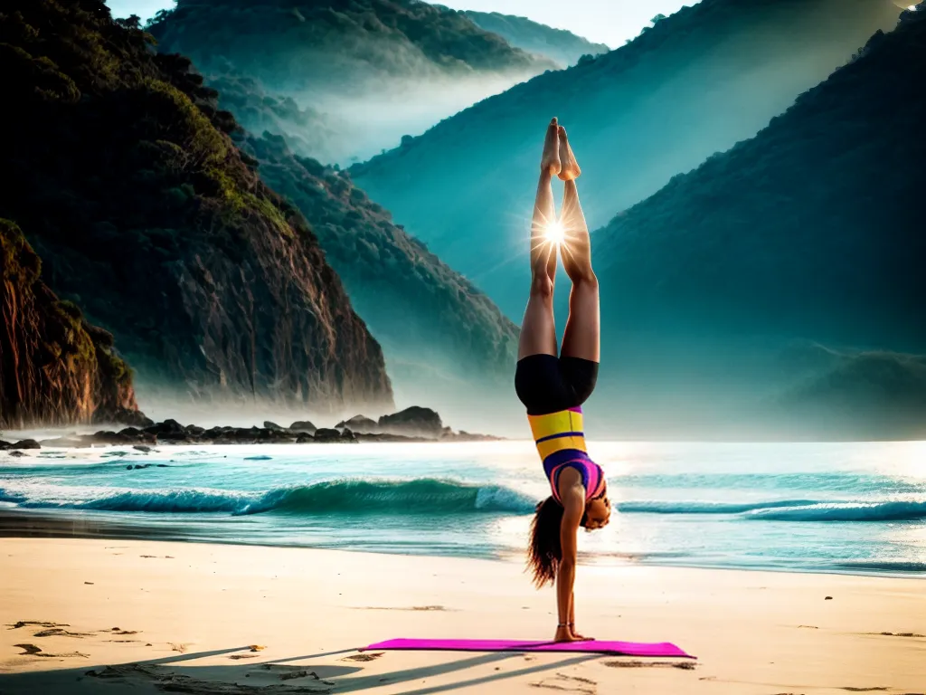 Fotos yoga praia por do sol serenidade 2